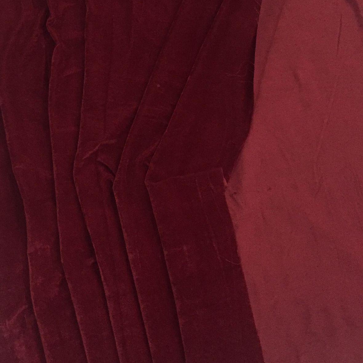Deep wine maroon color micro velvet soft fabric 42� wide choose your yard meter in cut collection by HOME HEART Brands (Made in India)