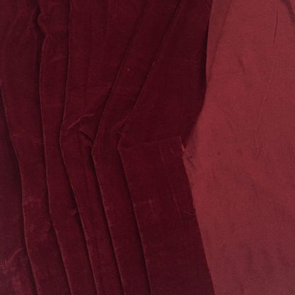 Deep wine maroon color micro velvet soft fabric 42� wide choose your yard meter in cut collection by HOME HEART Brands (Made in India)