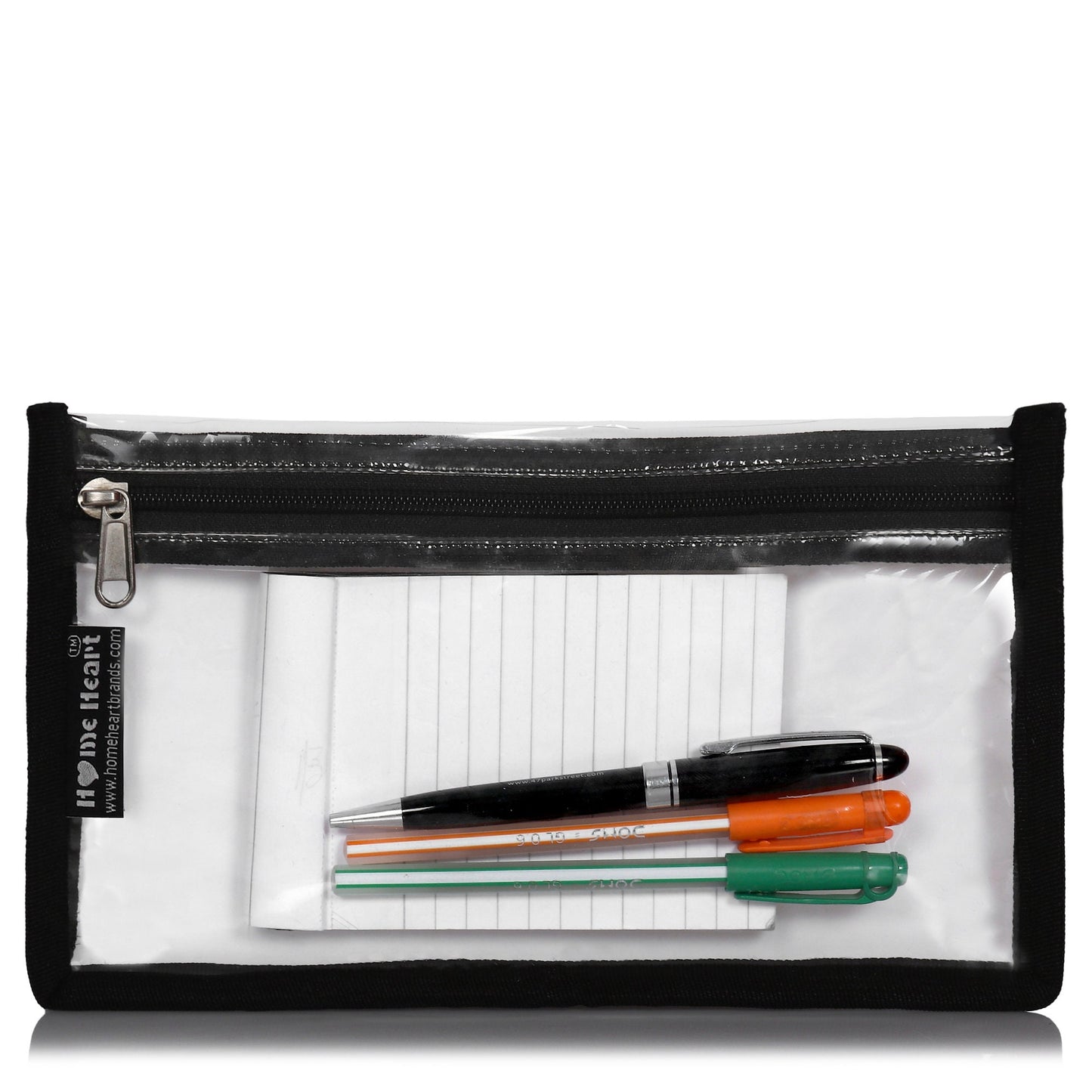 HOME HEART Brands multi-Purpose Water Resistant Clear Pvc Organizer Bag Pouch with #5 YKK Zipper Closure medium Size 7"x12"(Made in India)