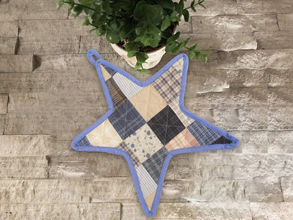 Quilted Trivet/Pot holder/ table topper/ hot pad patchwork mix American star 4 pc 10"x10" Patchwork by Home Heart Brands( Made in India)