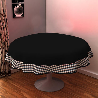 Table Cloth Black Cotton 10oz(310gsm) duck Canvas Fabric Dining Tablecover for decoration Machine Washable Made in India by Home Heart Brand