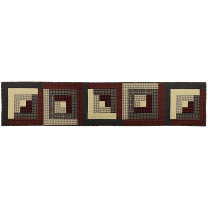 Quilted Table Runner & Toppers patchwork colonial country log cabin primitive  plaid by HOME HEART Brands( made in INDIA)