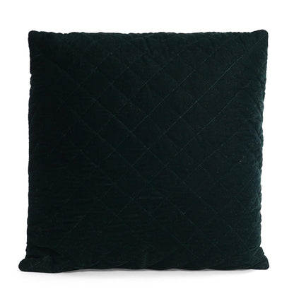 Cushion cover quilted bottle green premium micro velvet Throw Pillow, Zipper Closure, Accent Pillow  Decorative pillow by HOME HEART Brands