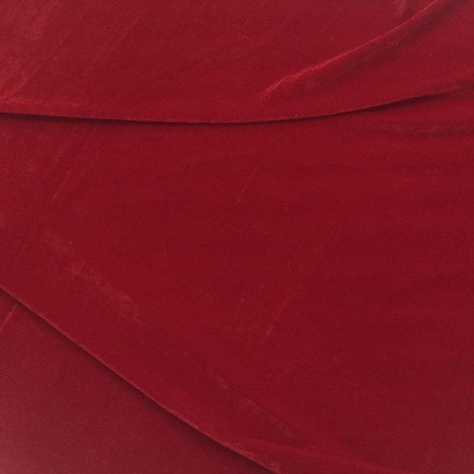 Cranberry red color micro velvet soft fabric 42� wide choose your yard meter in cut collection by HOME HEART Brands (Made in India)