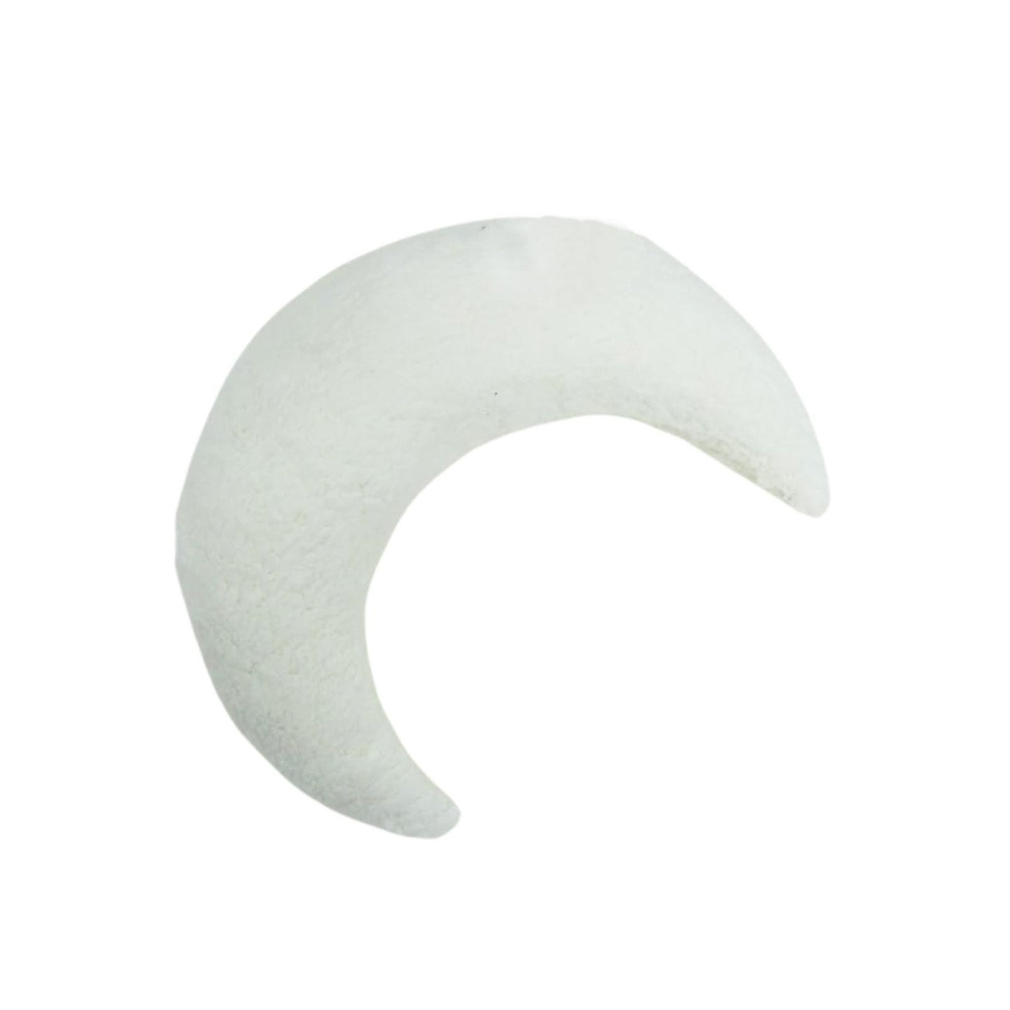 Sherpa moon pillow soft plush, neutral moon pillow, neutral moon decor, sherpa moon shaped pillow by HOME HEART Brands (Made in India)