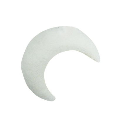 Sherpa moon pillow soft plush, neutral moon pillow, neutral moon decor, sherpa moon shaped pillow by HOME HEART Brands (Made in India)