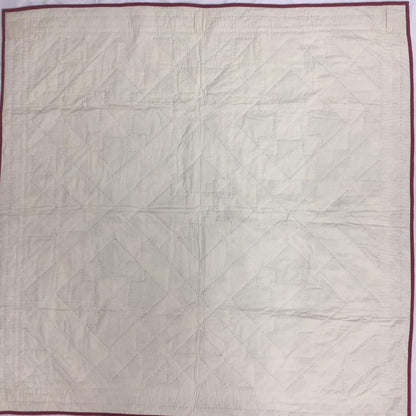 Wall hanging Hand made hand quilted quilt, Throw, Table topper Red Diamond chain square 100% Cotton Heirloom Quality by HOME HEART Brands