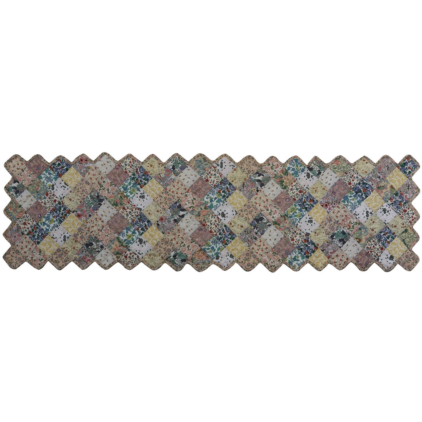 Table runner quilted patchwork Table Runner & Toppers Calico Country Floral by HOME HEART Brands(made in INDIA)