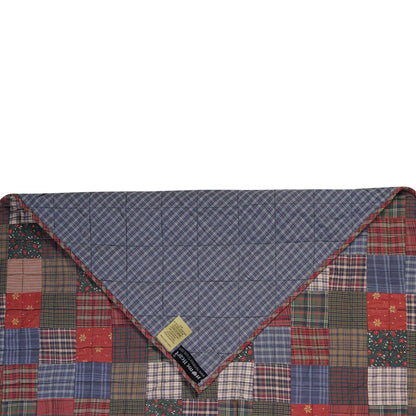 Calico plaid print Charms square 41"x41" country Cotton  Quilted Hand made patchwork Wall hanging & Toppers, baby quilt by HOME HEART Brands