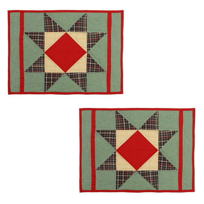 Christmas Quilted placemat & table mat, table top, table runner patchwork Rising Country Star by HOME HEART Brands (made in INDIA)