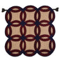 Hand made hand quilted unique Bangalore silk Double wedding ring 44"x44" patchwork Wall hanging & Toppers, baby quilt by HOME HEART Brands
