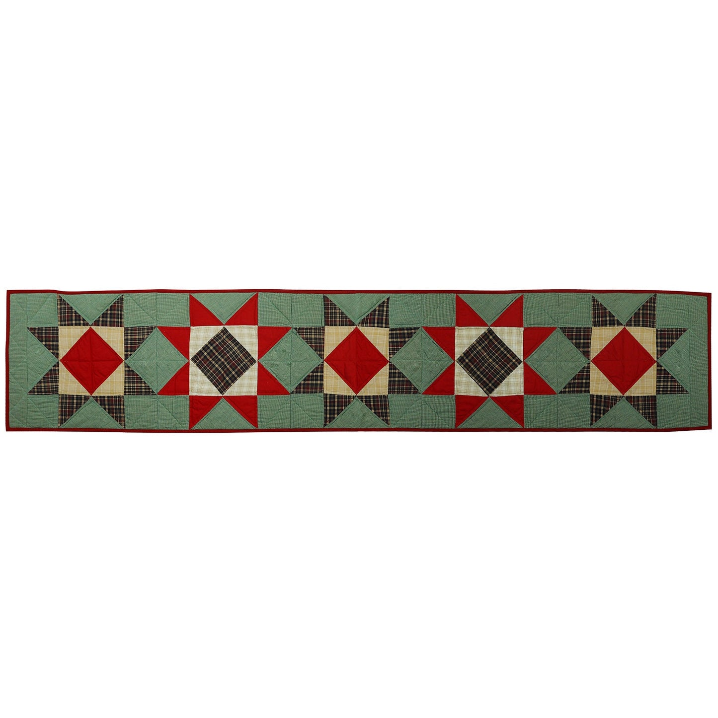 Quilted Table Runner & Toppers patchwork Rising Country Star by HOME HEART Brands (made in INDIA)