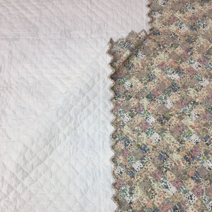 Make to order :Amish quilt plaid country floral Hand Quilted heirloom quality intricate size patchwork by HOME HEART Brands(Made in India)