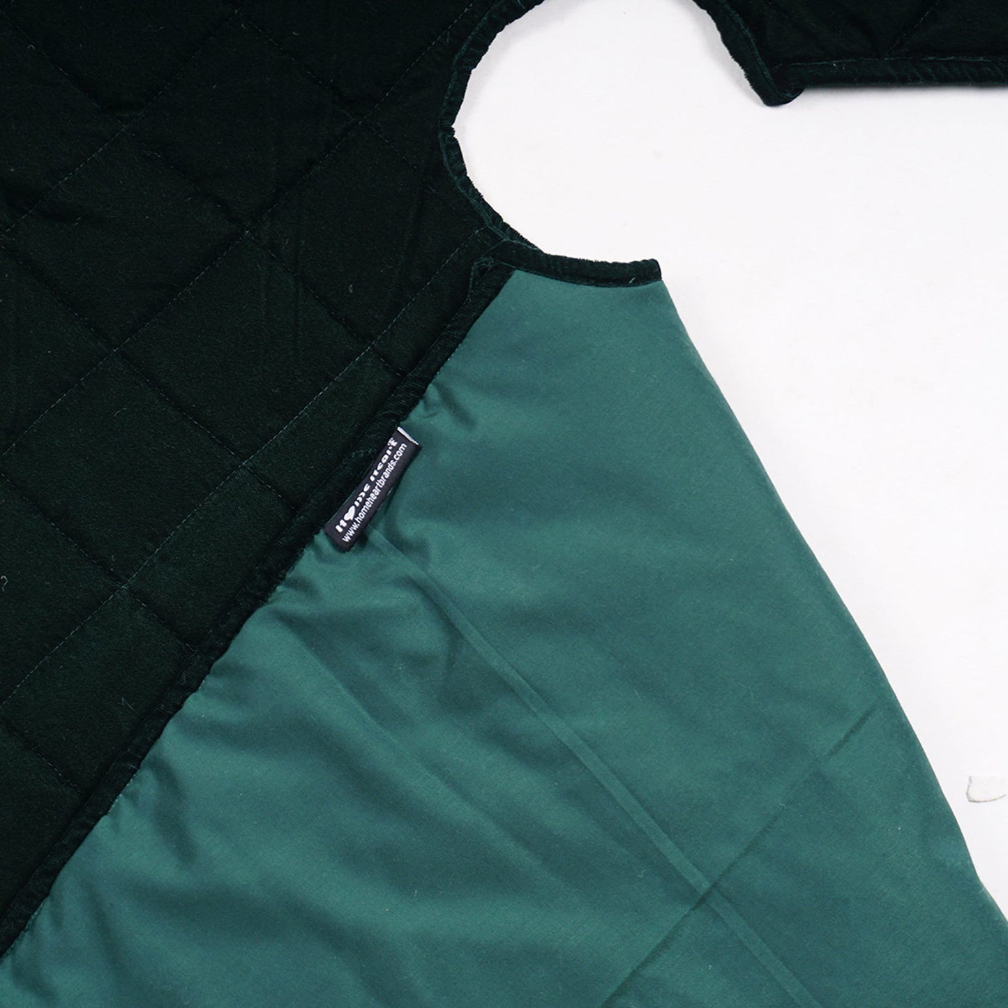Christmas tree skirt dark bottle green micro Velvet Quilted Thick Double Layer by HOME HEART Brands