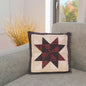 Pillow cover 16"x16" inch hand quilted cushion cover,decorative throw pillow cover Country pinwheel star by HOME HEART Brands(made in India)