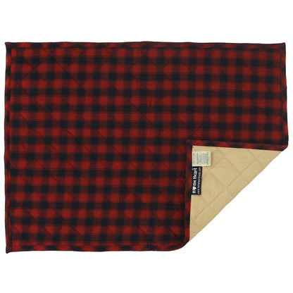 Quilted PLACEMAT Black/red buffalo Country Plaid Country Plaid 14"X19" by HOME HEART Brands/Tablemat