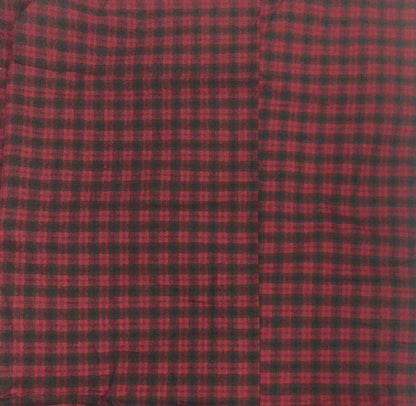 Fabric soft cotton Red & green Christmas  plaid home spun Fabric choose your yard in cut collection by HOME HEART Brands (Made in India)