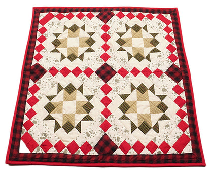Table runner, small quilt,Wallhanging  Table Toppers multi prints Twinkle star patchwork with sew pocket by HOME HEART Brands(Made in India)