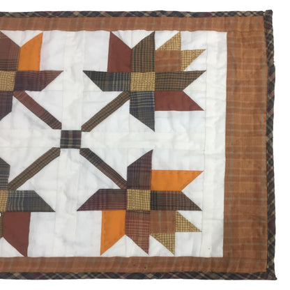 Table runner hand quilted, patchwork, Table Toppers Calico Country Autumn Leaf Patchwork Table runner by HOME HEART Brands(made in INDIA)