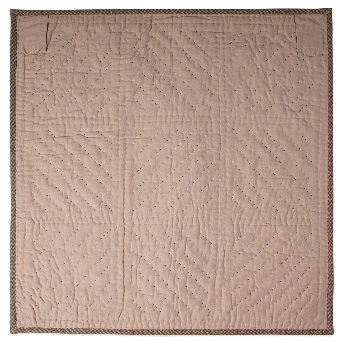 Hand made Hand quilted Throw Quilt, Table Topper 20"x20" charms square red green plaid calico quilt by Home Heart brands (Made in India)