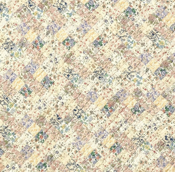 Calico Country Floral 100% Cotton Handmade Hand Quilted Heirloom Quality patchwork Wall hanging & Toppers or Baby Quilt by HOME HEART Brands