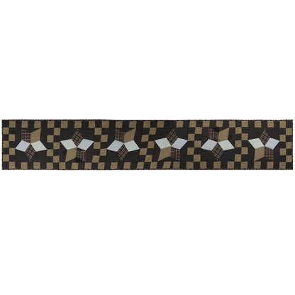 Quilted patchwork Table Runner & Toppers Blazing Country star plaid by HOME HEART Brands(Made India)