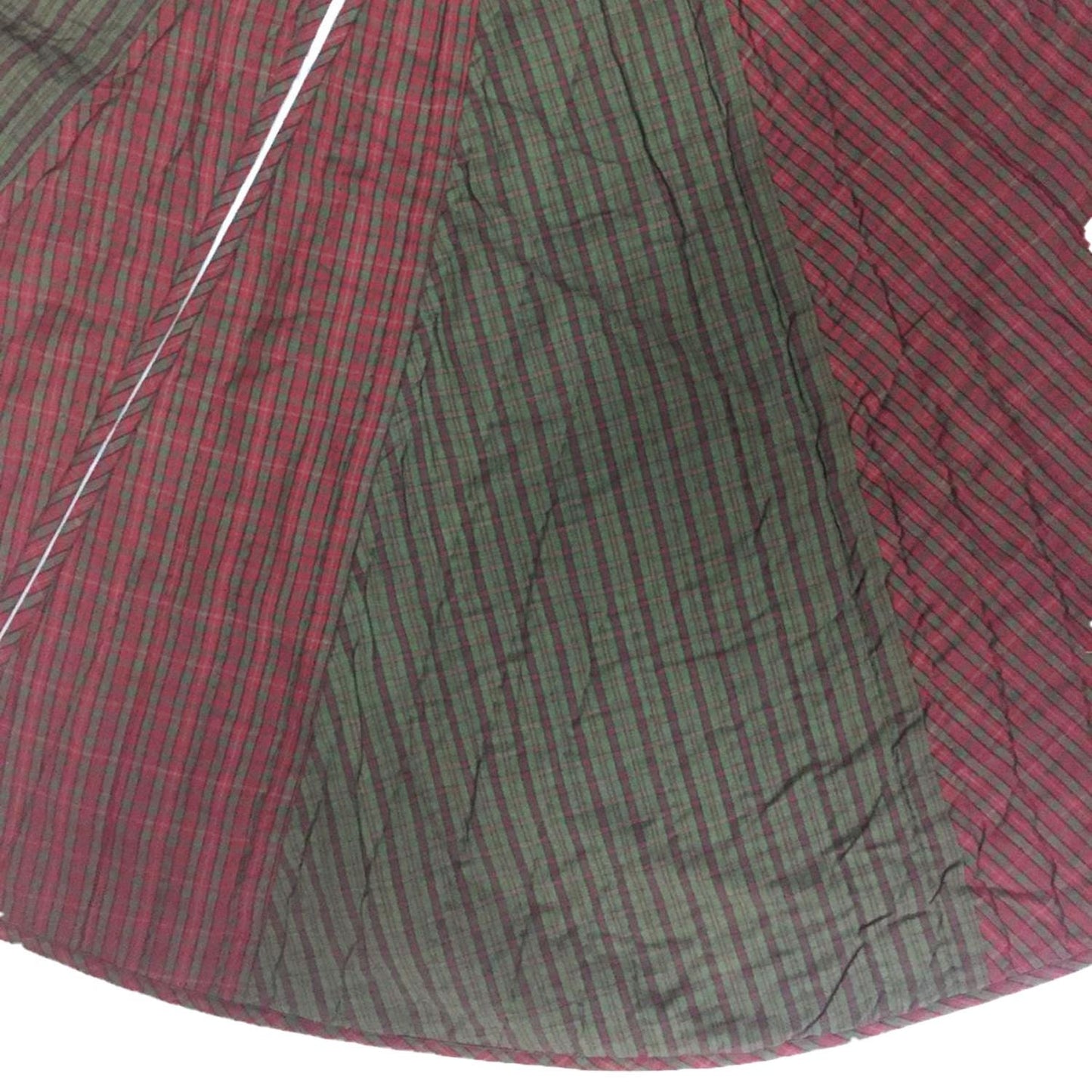 Christmas tree skirt hand made hand quilted patchwork Country red green plaid Thick Double Layer by HOME HEART Brands