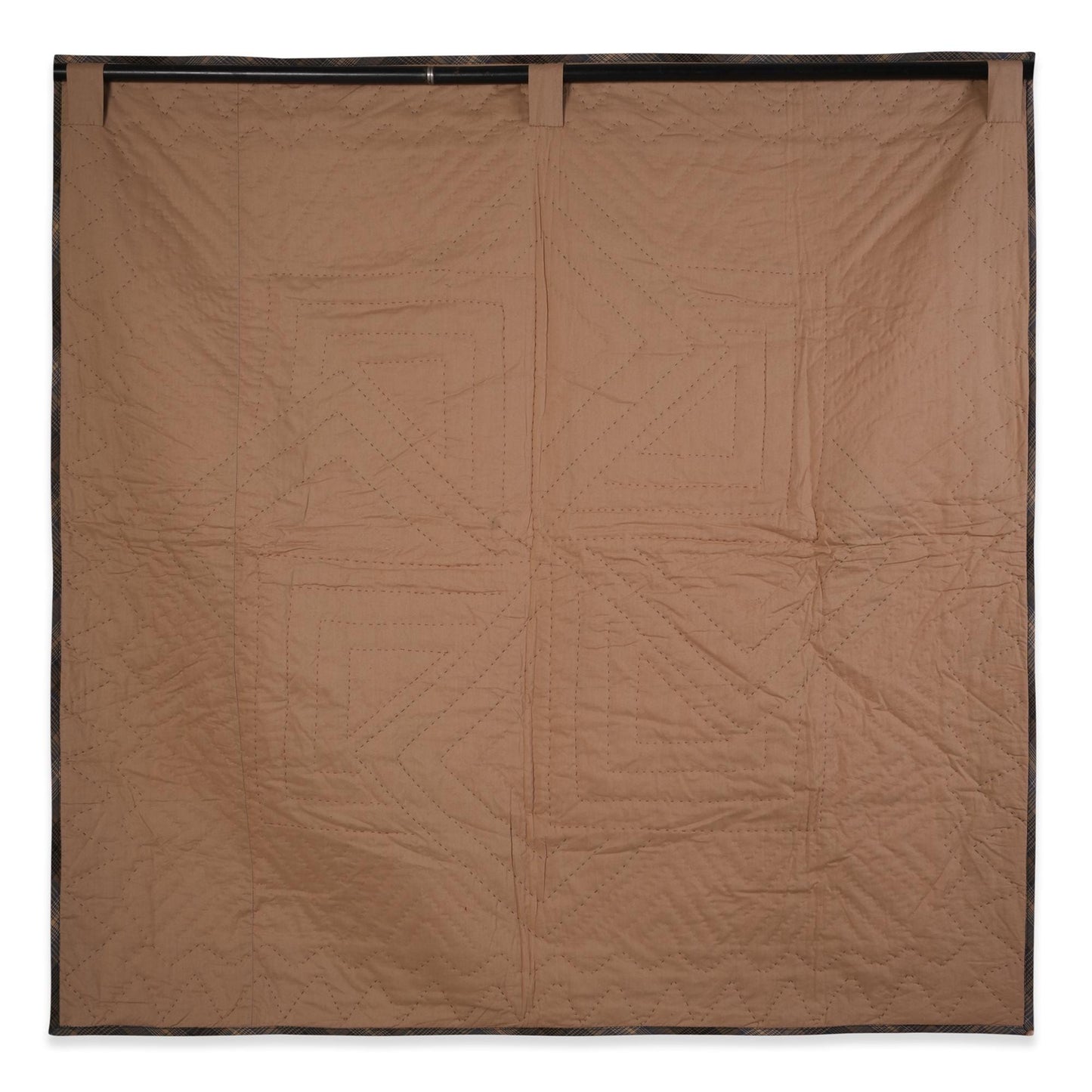 Hand made calico plaid country Pinwheel Star 44"x44" Cotton Hand Quilted patchwork Wall hanging & Toppers, baby quilt by HOME HEART Brands