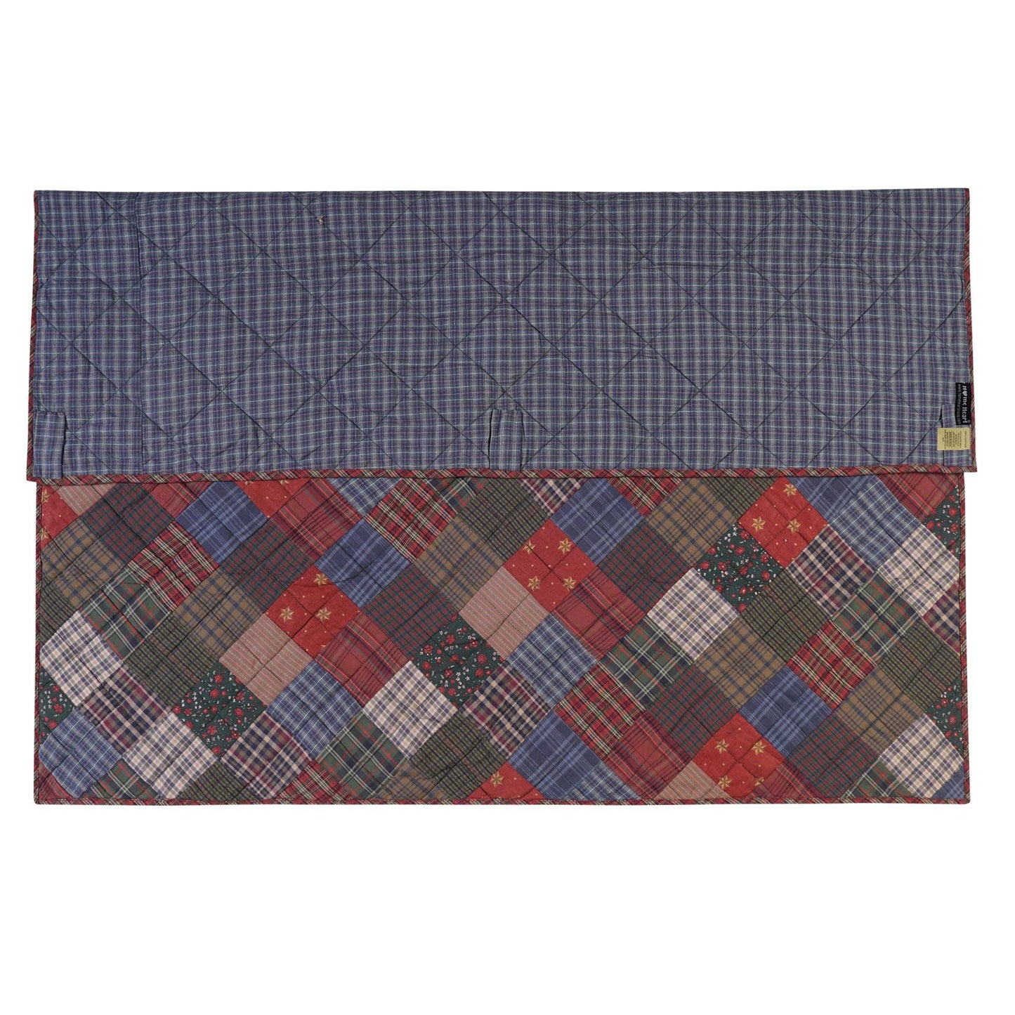 Calico plaid print Charms square 41"x41" country Cotton  Quilted Hand made patchwork Wall hanging & Toppers, baby quilt by HOME HEART Brands