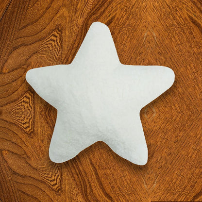 Sherpa Star pillow soft plush, neutral heart pillow, neutral star decor, sherpa star shaped pillow by HOME HEART Brands (Made in India)