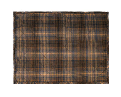 Quilted PLACEMAT Blue Beige Country Plaid 14"X19" by HOME HEART Brands/Tablemat