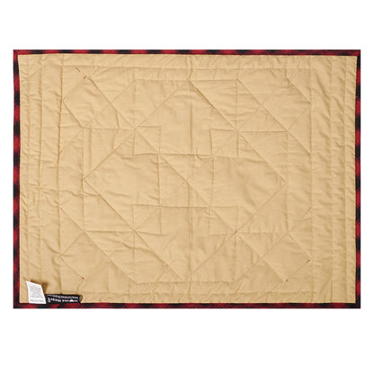 Quilted placemats / Tablemat patchwork red diamond square plaid country by HOME HEART Brands(Made in India)