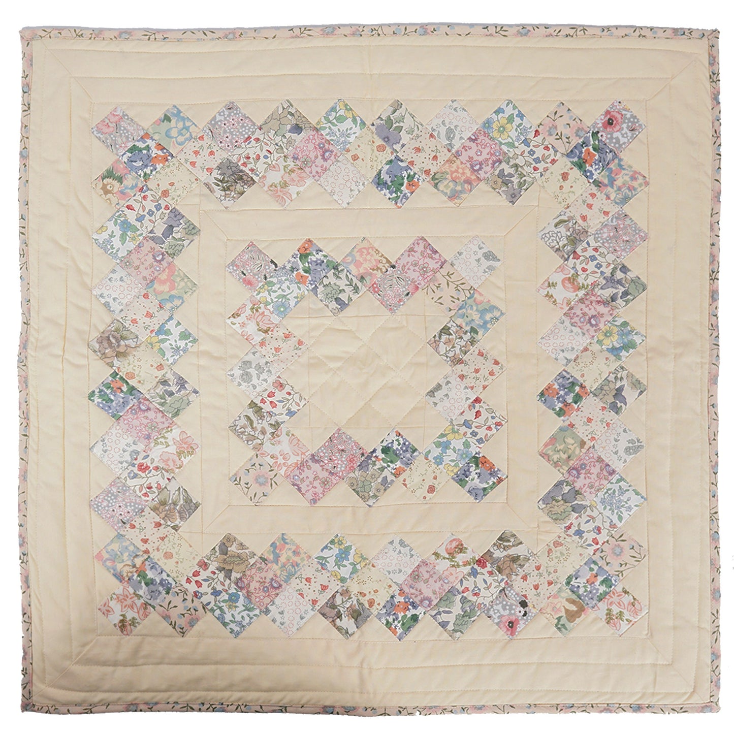 Quilted Table runners toppers, quilt, Wallhanging calico country floral patchwork with sew pocket by Home Heart brands (Made in India)