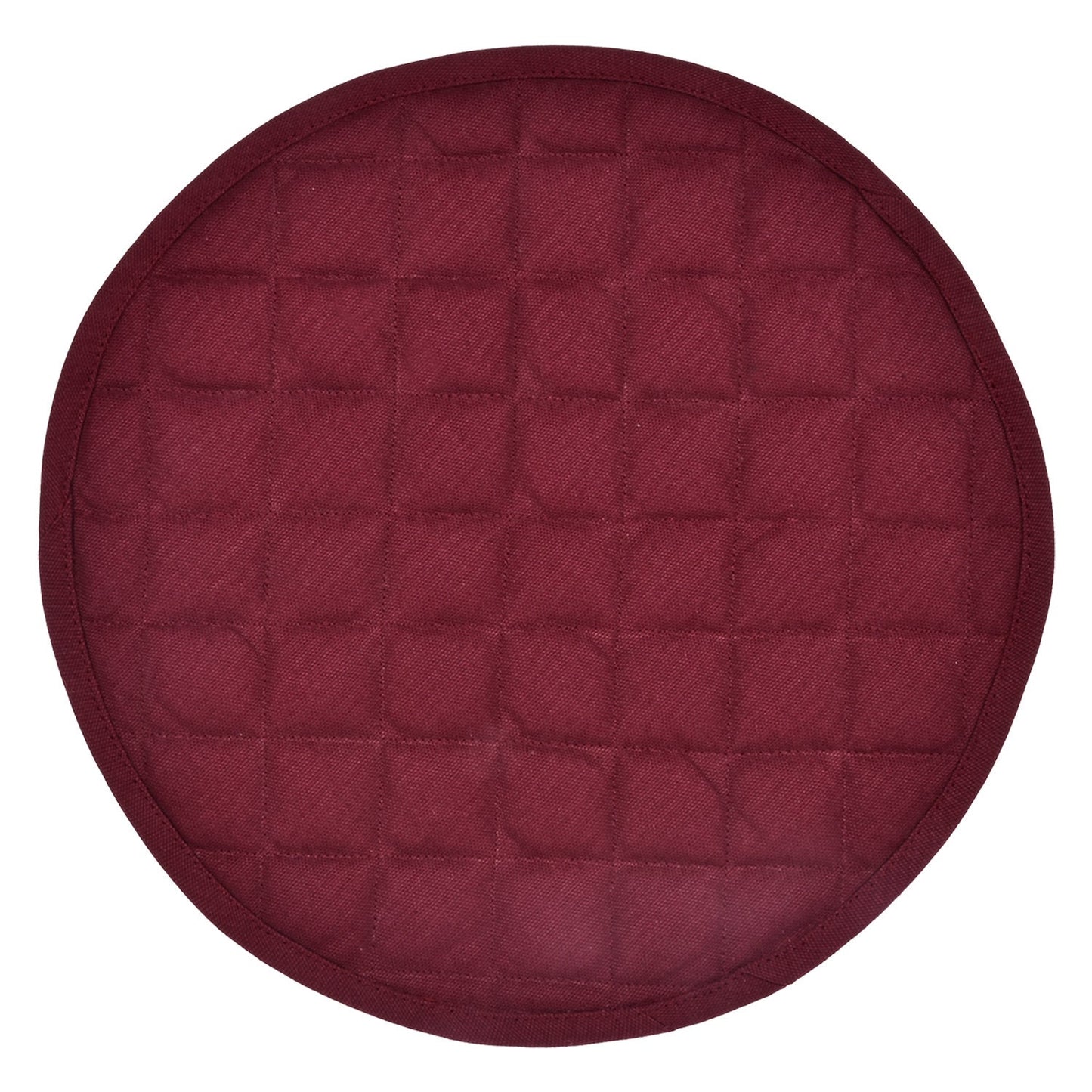 Wedge quilted placemat ,Trivet, pot holder, table mat burgundy duck cotton reversible by HOME HEART Brands( Made in India)
