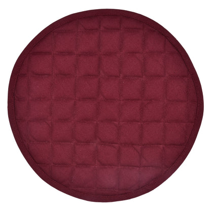 Wedge quilted placemat ,Trivet, pot holder, table mat burgundy duck cotton reversible by HOME HEART Brands( Made in India)