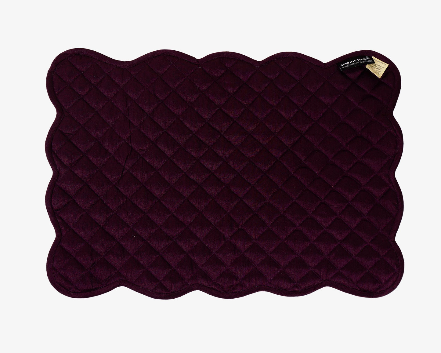 Dupioni Silk purple reversible Quilted Table runner, Trivet, placemat  & Table toppers design by HOME HEART Brands