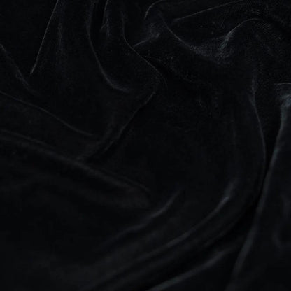 Black color micro velvet soft fabric 42� wide choose your yard meter in cut collection by HOME HEART Brands (Made in India)