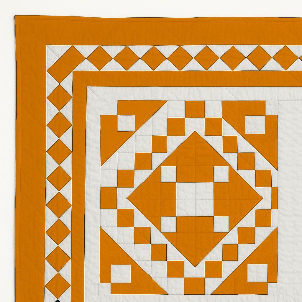 Wall hanging Hand made hand quilted quilt, Throws, Table topper, Baby Quilt  Autumn diamond square cotton Quality by HOME HEART Brands