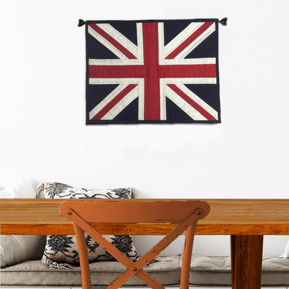 Hand quilted hand made placemats tablemats patchwork Union jack British flag UNION placemat  14"X19" by HOME HEART Brands (Made in India)