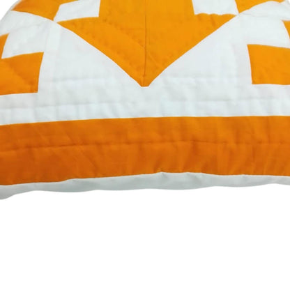 Hand made hand Quilted patchwork pillow cover, cushion cover, throw pillow cover Calico Autumn diamond by HOME HEART Brands(made in India)