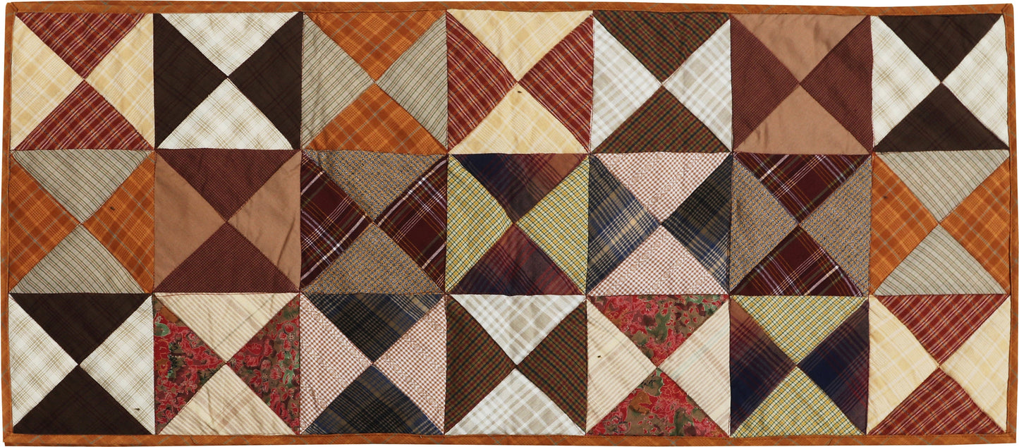 Quilted Table Runner & Toppers kaleidoscope patchwork country fashion fall mix by HOME HEART Brands(made in INDIA)