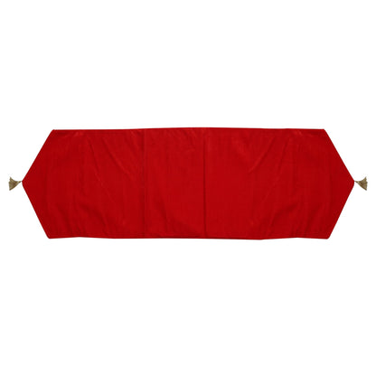 Velvet Table Runner & Toppers Premium red velvet fabric double layer reversible Decorative by Home Heart Brands(made in India)