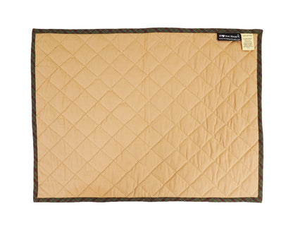 Quilted PLACEMAT & Table toppers country plaid 14"X19" by HOME HEART Brands/Table mat(Made in India)
