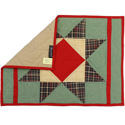 Christmas Quilted placemat & table mat, table top, table runner patchwork Rising Country Star by HOME HEART Brands (made in INDIA)