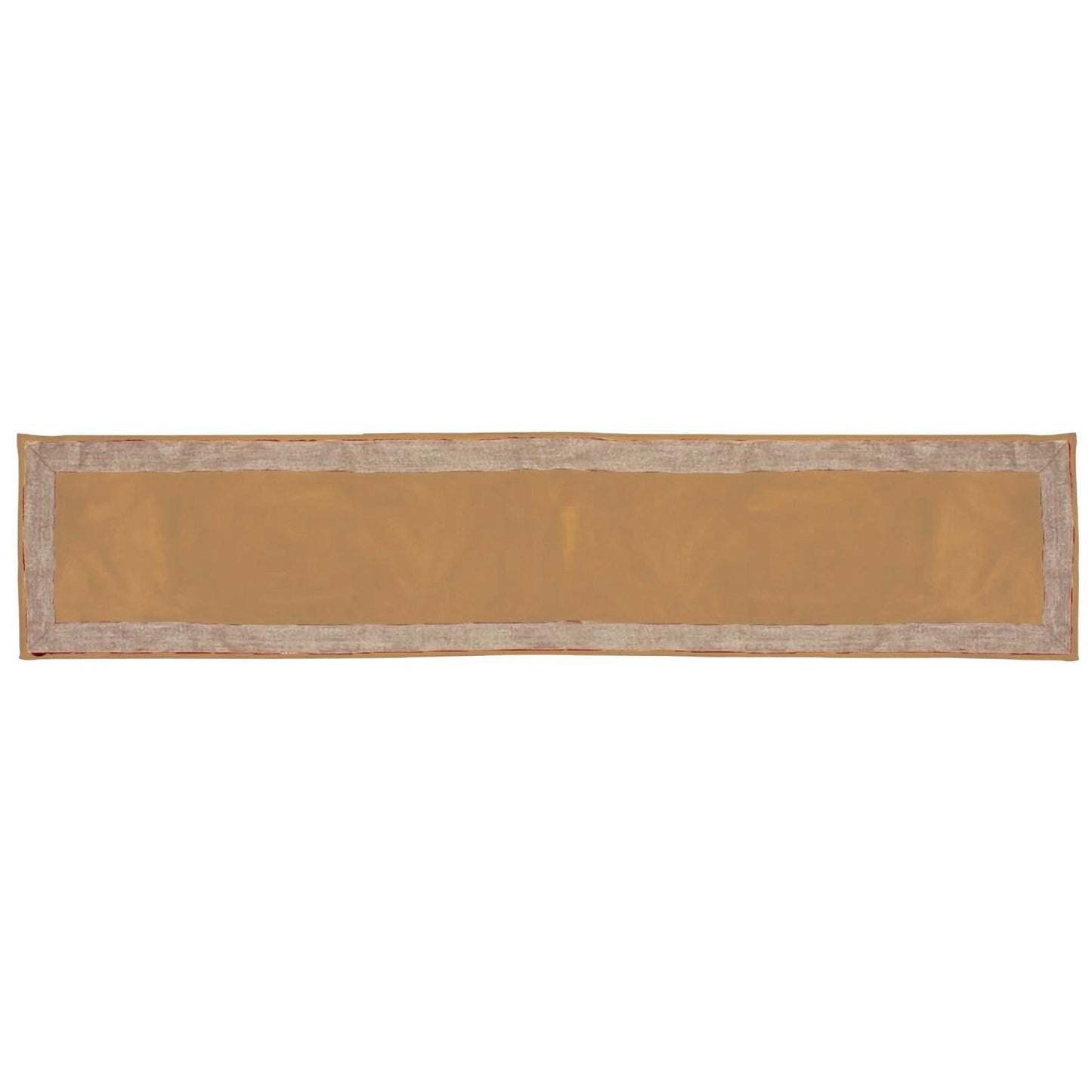 Velvet Table Runner & Toppers Premium beige velvet with ivory lurex jute border double layer by Home Heart Brands(made in INDIA)