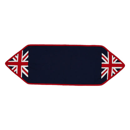Cotton Table runner & Toppers Premium tapestry cotton fabric blue Union jack flag by Home Heart Brands(Made in India)