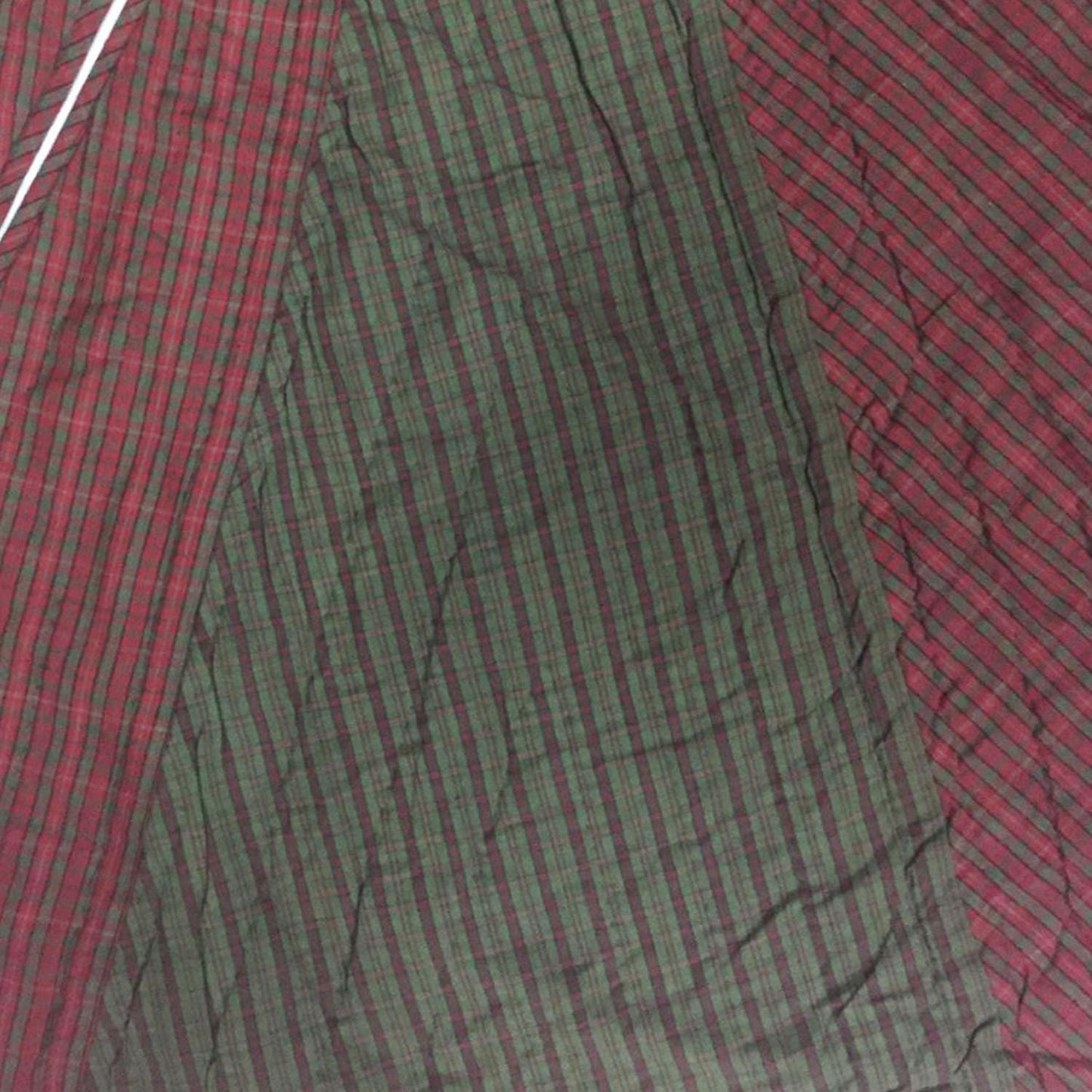 Christmas tree skirt hand made hand quilted patchwork Country red green plaid Thick Double Layer by HOME HEART Brands