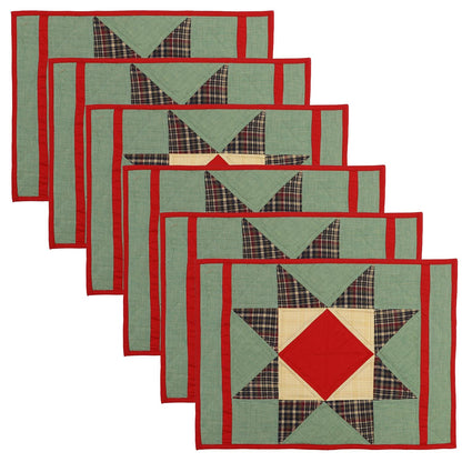 Christmas Quilted placemat & table mat, table top, table runner patchwork Rising Country Star by HOME HEART Brands (made in INDIA)