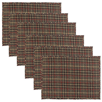 Quilted PLACEMAT multi Country Plaid Country Plaid 14"X19" by HOME HEART Brands/Tablemat