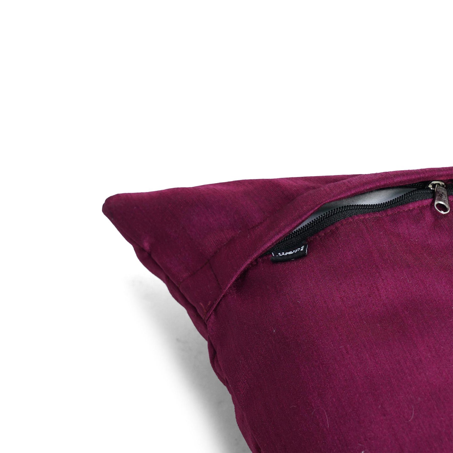 Mulberry Quilted Faux Dupioni Silk Cushion Covers Throw Pillow, Zipper Closure, Accent Pillow  Decorative pillow by HOME HEART Brands
